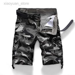 Men's Shorts Camouflage Camo Cargo Shorts Men 2023 Summer Casual Cotton Multi-Pocket Loose Shorts Army Military Tactical Shorts Plus Size 44M230403