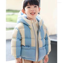 Down Coat Winter Children's Ultralight Jacket 2023 Boys Girls Outdoor Windproof Waterproof Warm Color Matching A1841