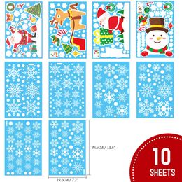 Christmas Decorations Window Clings Decal Stickers Xmas Snowflake Sticker Winter Wonderland Ornaments Party Supplies 10 Sheets Drop De Amp7H