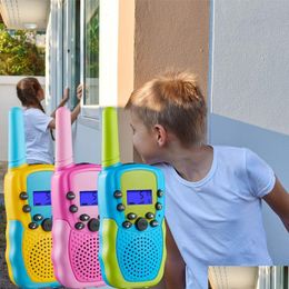 Toy Walkie Talkies Toy Walkie Talkies T388 Talkie Children 2Pcs Radio Receiver Kids Birthday Gift Child Toys For Boys Girls 3 Km Hand- Dhhev