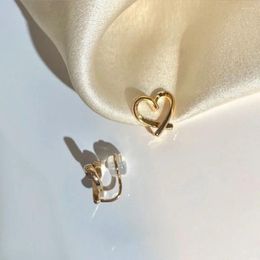 Backs Earrings Painless Silicone Women's Ear Hole Free Summer Minimalist High-end Niche Small Heart Temperament Clip