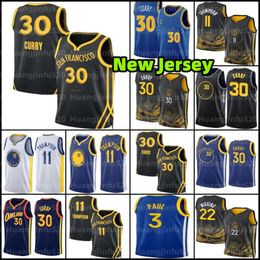 30 Curry Basketbol Stephen Jersey Klay 11 Thompson Wiseman Yıldönümü Formaları 11 33 Yeni Wiggins Chris Paul Jersey 3 Draymond Green Andrew Wiggins 22