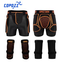 Elbow Knee Pads COPOZZ Outdoor Ski Motorcycle Skating Sports Protective Skiing Hip Protector Padded Breathable Shorts 230404