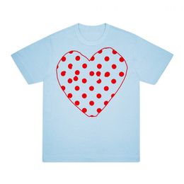 Desiger Men's T Shirts Play CDG Red Heart Commes Des Shirt Cotton Breathable Pullover Short Sleeve Men Casual Tee shirts Fast Dry Lovers Tops Light Weight Thin Clothing