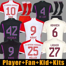 23 24 soccer jersey KANE SANE GORETZKA GNABRY camisa de futebol men kids kits KIMMICH fans player Bayern Munich JOAO CANCELO Neuer football shirt