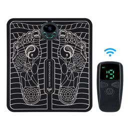 Foot Massager 19 Gears Foot Massager Mat EMS Electric Pulse Muscle Stimulator Vibration Slimming Legs Feet Massage Pad Pain Relief Foot Care 230403