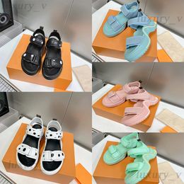 Designer Multicolor Sandals Black White Dots Dad Sandal 2 Strap Platform Sandal Women Thick Bottom Slippers Summer Strappy Flip Flops