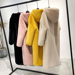 Women's Fur & Faux Winter Women Parka Coat Plus Size Loose Long Overcoat Female Hooded Jacket 2023 Fashion Warm Outwear Thick Oversize