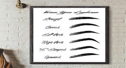 Makeup Wall Art Poster Eyebrow Shapes Canvas Print Fashion Painting Black And White Prints Beauty Wall Pictures Girls Room Decor4658682