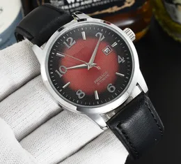 Seik Wrist Watches for Men 2023 Mens Watches 40mm Size Three needles Quartz Wastch Top Luxury Brand designer Clock Leather Strap Fashion accessories Holiday gift