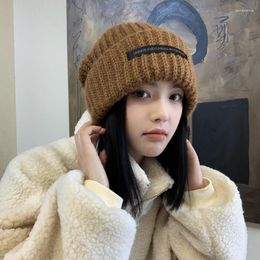 Beanies Beanie/Skull Caps Autumn And Winter Women's Hat Woolen Pure Color Warm Knitted Fashion Outdoor Cap Davi22