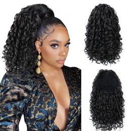 tails Synthetic Drawstring Puff tail Afro Kinky Curly Hair Synthetic Clip in Tail African American Hair 230403