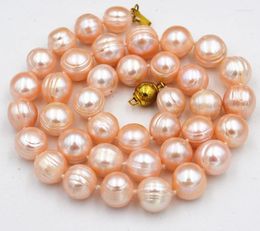 Chains Elegant Natural Pink 9-10mm Akoya Freshwater Pearl Necklace 18inch