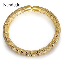 Bangle Nandudu Champaign Wire Mesh Tennis Crystal Arrival Female Girl Bracelet Jewelry Gift B1033