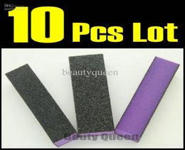 10 Pcs Lot Black Buffer Sanding Block File 3 way side Manicure Polish Nail Art Acrylic Gel SHIP1358966