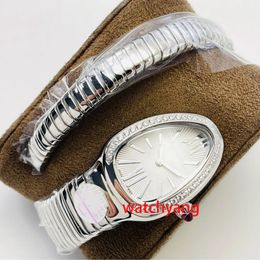 Designer Watch 35mm 316 Stainless Steel Material Diamond Ring Mouth Watch for Diamond Watch Watch Women Snake