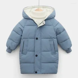 Down Coat Kids Coats Baby Boys Jackets Fashion Warm Girls Hooded Snowsuit For 3-10Y Teen Children Thick Long Outerwear Winter Clothes