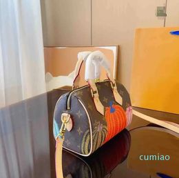 Genuine leather Shoulder Bag European and American Retro Single Messenger Bag pumpkin pattern Handbag Shoulder Bag crossbody leather Luxury Designer