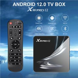 X88 Pro 12 Android TV Box 4K HD Dual Band 5G WIFI 6 Android 12 RK3318 BT Smart TV Receiver Media Player HDR USB 3.0 Set Top Box