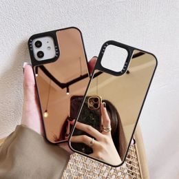 Phone Case Mirror Makeup for iPhone 15/14/13 ProMax 12 11 8 7 Plus XS Max XR Shockproof Cover Funda Coque 231104