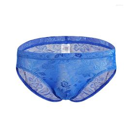 Underpants Youth U Convex Pouch Briefs For Men Lace Funny Underwear Mesh Breathable Aro Pants Sissy Fashion Bottom Boxer Shorts