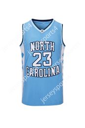 Ship From US Men NCAA North Carolina Tar Heels 23 Michael Jersey UNC College Basketball Jerseys Black White Blue shirt Size S-3XL