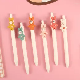 0.5mm 6 PCS Cartoon Kawaii Creative School Office Korean Stationery Sweet Pretty Lovely Funny Gel Pen