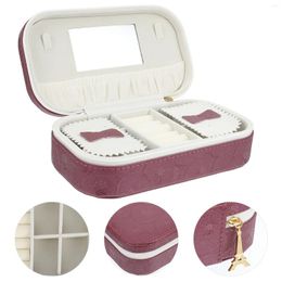 Jewellery Pouches Vintage Portable Box Case Ear Studs Organiser Container Ring Earring Holder Miss Organisers Storage