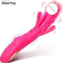 Other Massage Items G Spot Clitoral Tapping Vibrator for Women Lifelike Dildo Powerful Vacuum Stimulator 10 Modes Sex Toys Female Goods for Adults Q231104