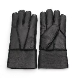 Whole Brand Mens Fashion Fur Leather Gloves Winter Warm Wool Gloves Windproof Multi Colours Choices4386039