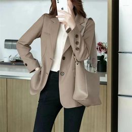 Women's Suits 2023 Autumn Wild Korean Suit Jacket Slim Ladies Outwear Leisure Fashion Turndown Collar Female Elegance Coat