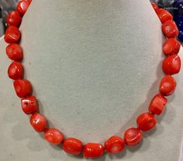 Chains Natural Huge Orange Red Coral Irregular Gems Beads 13-17mm Necklace 18 Inch 36"
