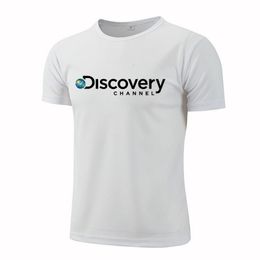 Mens TShirts Mesh Ice Silk Shirt Men Discovery Channel Sitcoms Male Man Short Sleeve Quick Dry Tshirt Sports running 230404