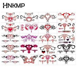 5 PC Temporary Tattoos 10/20Pcs Female Private Parts Temporary Waterproof Tattoos Stickers 3d Fake Sex Womb Tattoo Stickers Fake Tattoos For Women Z0403