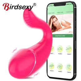 Vibrators Wireless Bluetooth Dildo Vibrator Sex Toys for Women Remote APP Dual Control Wear Vibrating Vagina Ball Panties Toy for Adult 18 230404