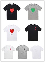 Desiger Men's T Shirts Print Red Heart Bee tee shirts Commes Des Cotton Breathable Play Casual Loose Tshirts Short Sleeve Double Heart Men Clothings Hip Hop Streetwear