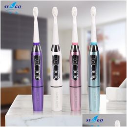 Smart Electric Toothbrush Seago Sonic Adt Battery Tooth Brushes Gum Health Waterproof Gift With 5 Replacement Brush Heads Sg910 Drop Otpve