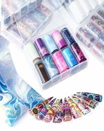 10 Rolls Transparent Nail Art Foil Stickers Starry Sky UV Gel Transfer Wraps Nail Adhesive Decals Decoration Manicure TRXKH UNBZ7400490