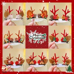 Hair Accessories Merry Christmas Clips Cute Antler Hairpins Stuffed Deer Ear Adult Children Gifts Trinket