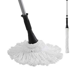 Mops Micro fiber twist mop silver 57.5 inch dustproof mop washing mop manual release floor cleaning with 1 detachable washable head 230404