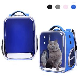 Dog Carrier 2023 Pet Cat Bag Breathable Fold Shoulder For Small Dogs Cats Portable Transparent Backpack Carrying