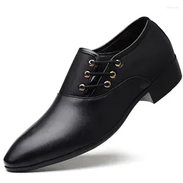 Dress Shoes Black Oxford Formal For Men 2023 Designer Wedding Derby Office Suit Sapato Masculino