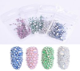 SS0420 Mixed Size Opal White Crystal Nail Art Rhinestones Decorashion Diamond for Nail Tips Manicure Stone Accessories8005783