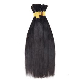 髪の毛のバルクバルク人間の髪の編組のためのストレート髪は横糸なし髪50cm-80cm人間の髪の髪の束を編む230518