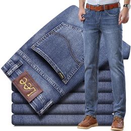 Men's Jeans Spring Summer Thin Denim Slim Fit European American High-end Brand Small Straight Pants XL893-1