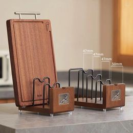 Kitchen Storage Solid Wood Chopping Board Rack Multifunctional Pot Cover Drain Knife And Miscellaneous Organiser