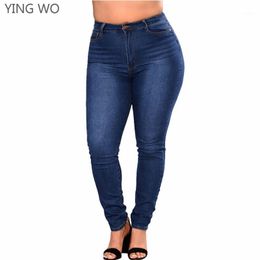 Women's Jeans Arrivals Big Women Fashion Bleached Washed Denim L-5XL High Quality Zipper BuLifting Skinny Wholesale1