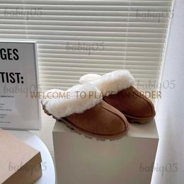 Designer Winter Women's Snow Boots Australian Luxury Men's Booties Classic Brown Ankle Bailey Bow Maroon Short White Sea Salt Ebony Grass Large Size 35-45 T231104