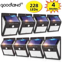 Novelty Lighting Goodland 228 144 LED Solar Light Outdoor Solar Lamp With Motion Sensor Solar Powered Sunlight Spotlights For Garden Decoration P230403