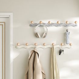 Hooks Rails Non perforated home door with back hook bedroom door with wall mounted hanger hat towel key manager hanger 4/5/6 hanger hook bathroom 230404